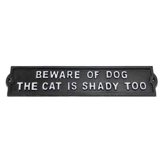 Beware of the Dog Cast Iron Sign