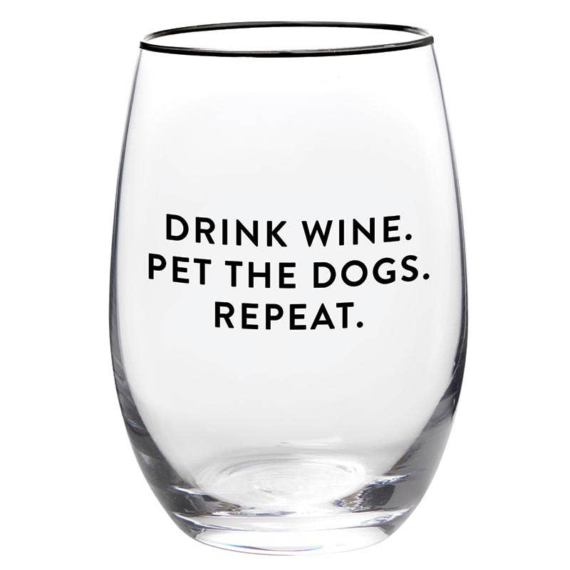 Wine Glass - Wine. Dogs. Repeat.